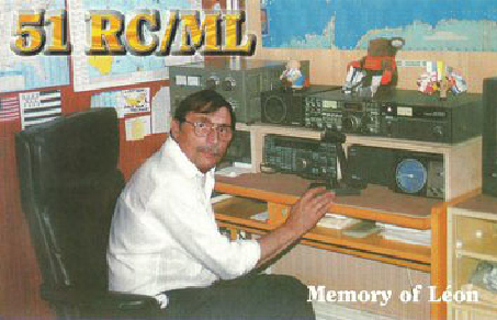 History - Memory QSL card to 14RC005 Leon (1997)